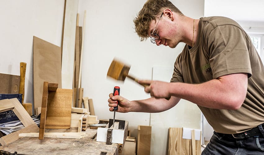 Tim Toepfer beim Arbeiten